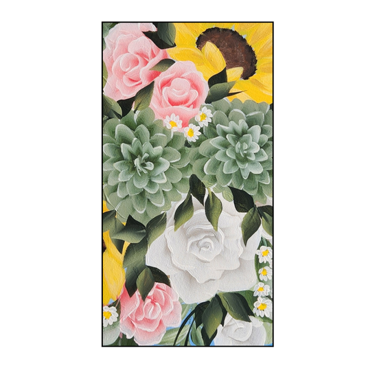 Canvas Round - Handpainted Original 50cm