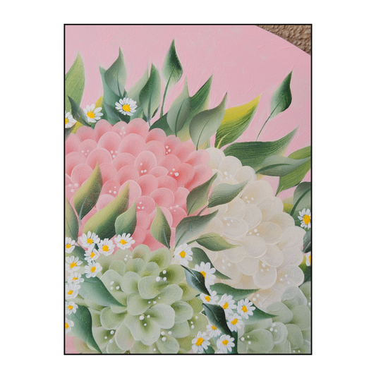 Canvas Round - Handpainted Original 50cm