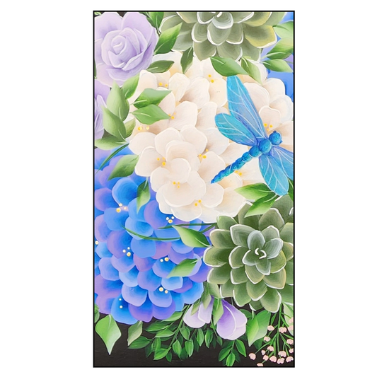 Canvas Round - Handpainted Original 50cm