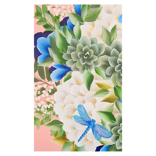 Canvas Round - Handpainted Original 50cm