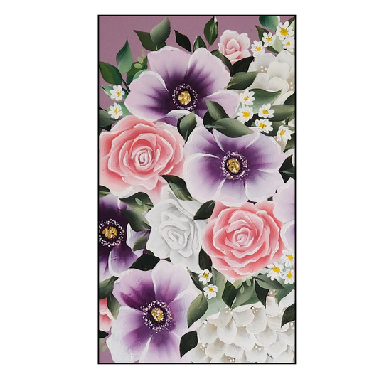 Canvas Round - Handpainted Original 50cm