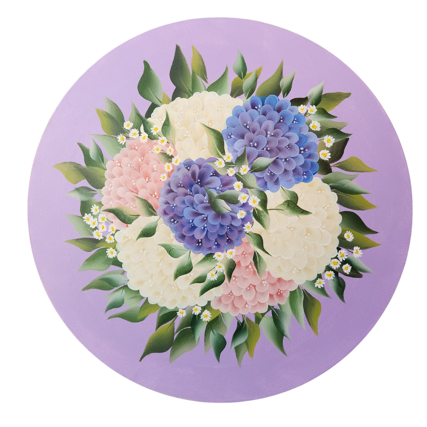 Canvas Round - Handpainted Original 50cm