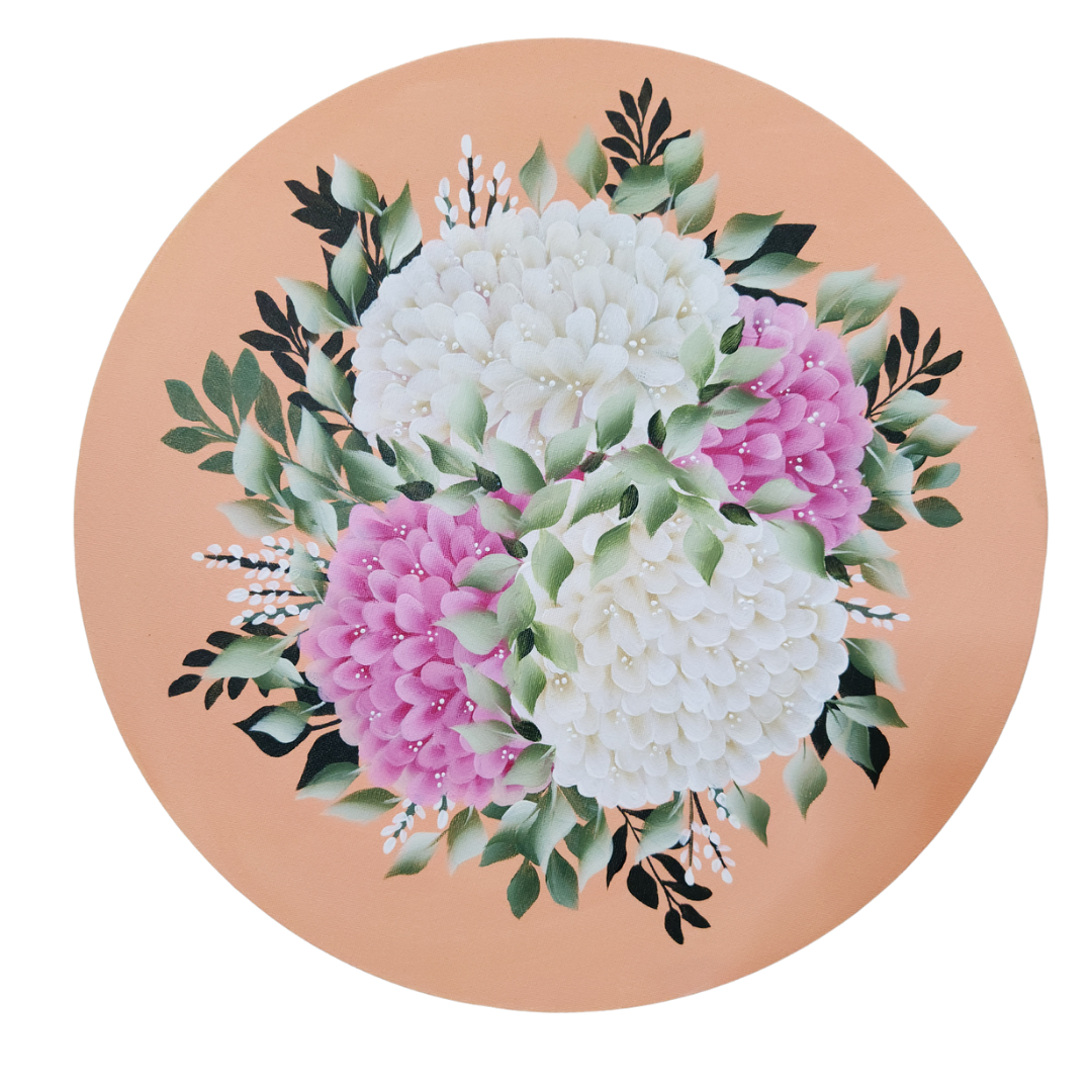 Canvas Round - Handpainted Original 40cm
