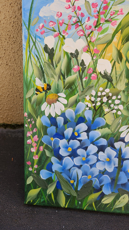 Canvas Square - Handpainted Original 50cm