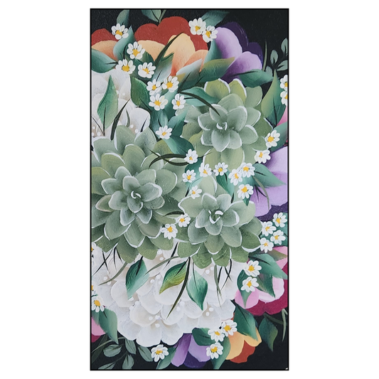 Canvas Round - Handpainted Original 40cm