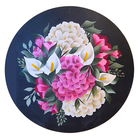 Canvas Round - Handpainted Original 50cm