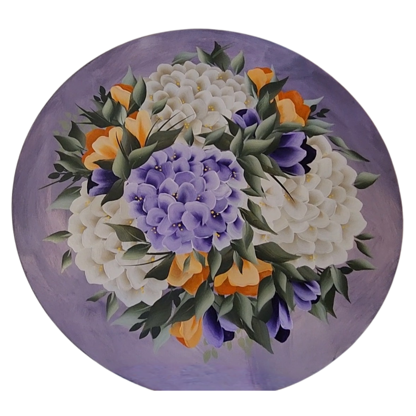 Canvas Round - Handpainted Original 50cm