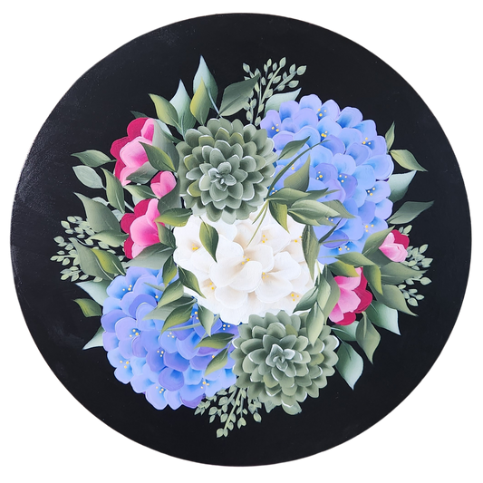 Canvas Round - Handpainted Original 50cm