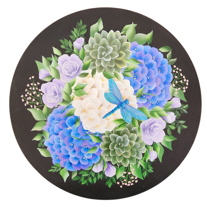 Canvas Round - Handpainted Original 50cm