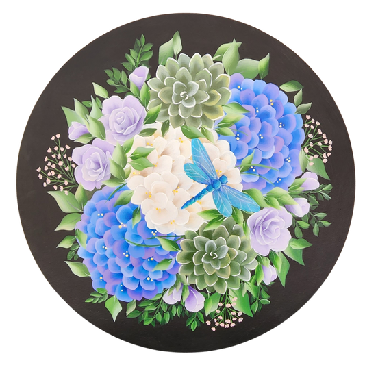 Canvas Round - Handpainted Original 50cm