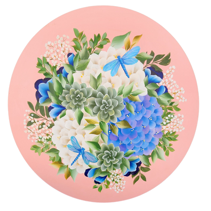 Canvas Round - Handpainted Original 50cm
