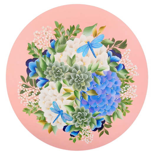 Canvas Round - Handpainted Original 50cm