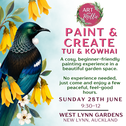 June Paint & Create: Tui & Kowhai