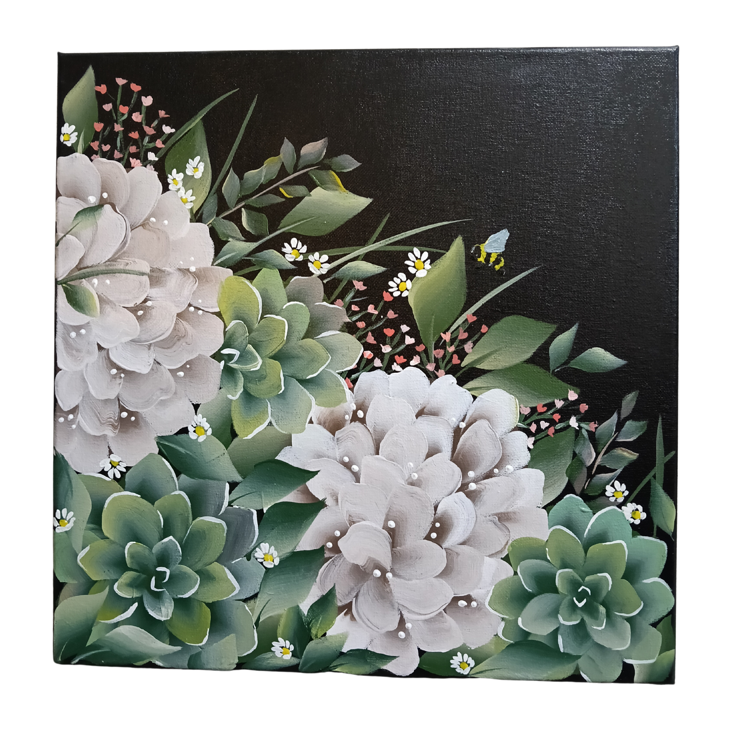 Canvas Square - Hand-painted Original 35cm