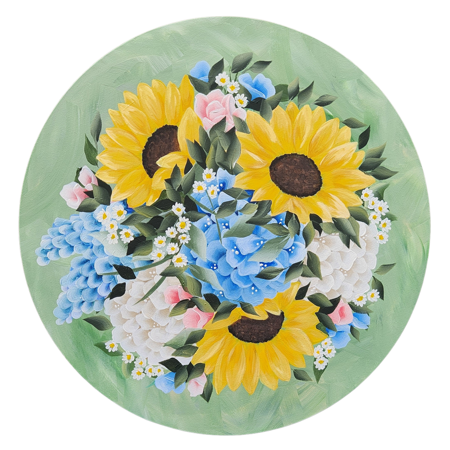 Canvas Round - Handpainted Original 50cm