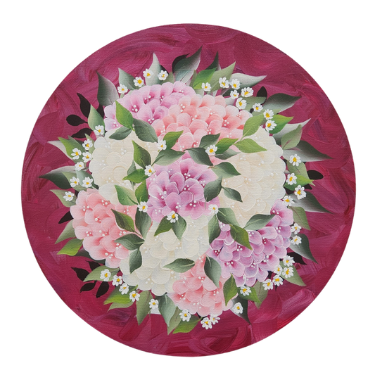 Canvas Round - Handpainted Original 40cm