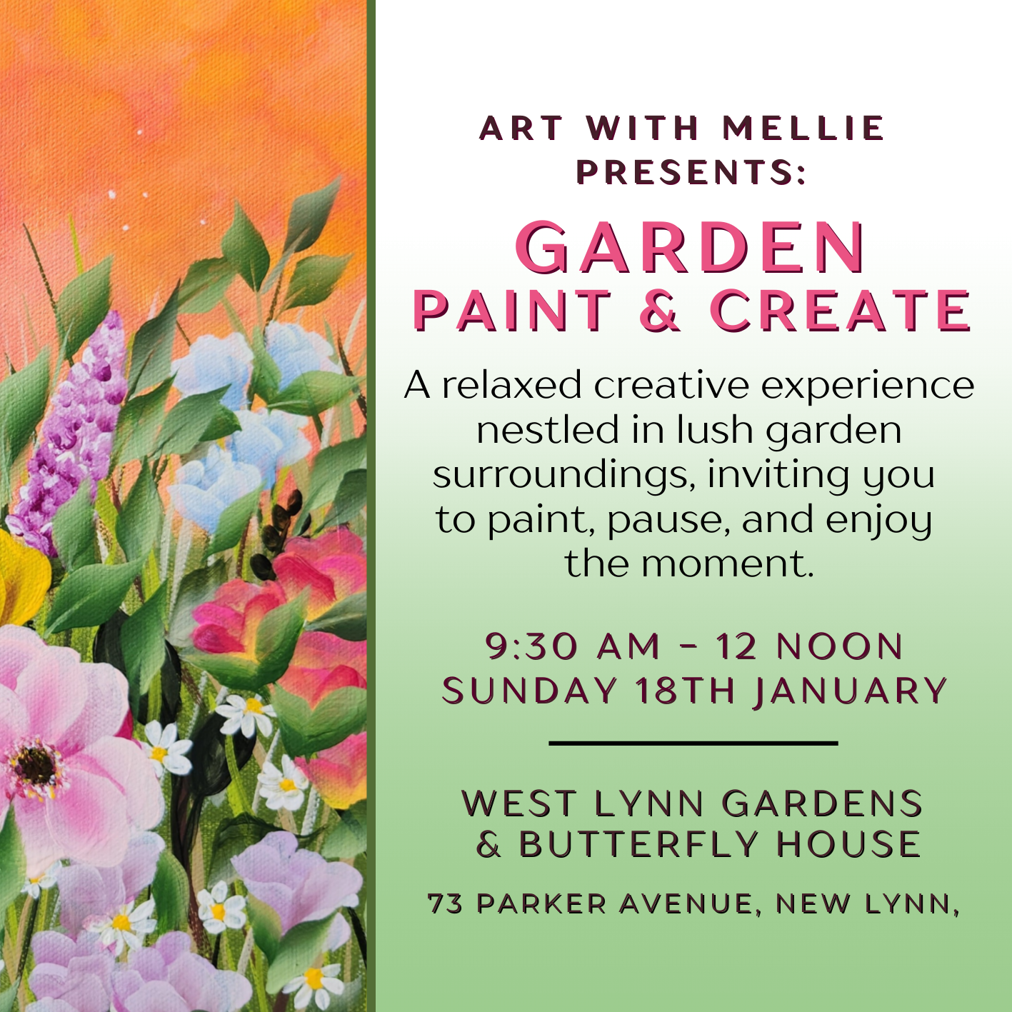 WEST AUCKLAND EVENT: Garden Paint & Create