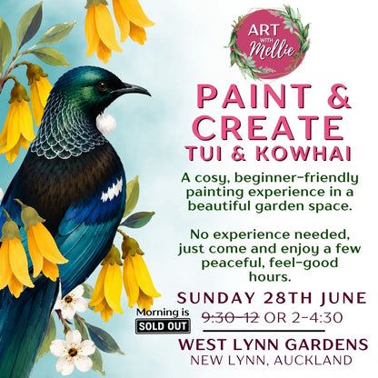 June Paint & Create: Tui & Kowhai