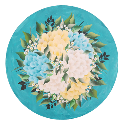 Canvas Round - Handpainted Original 50cm
