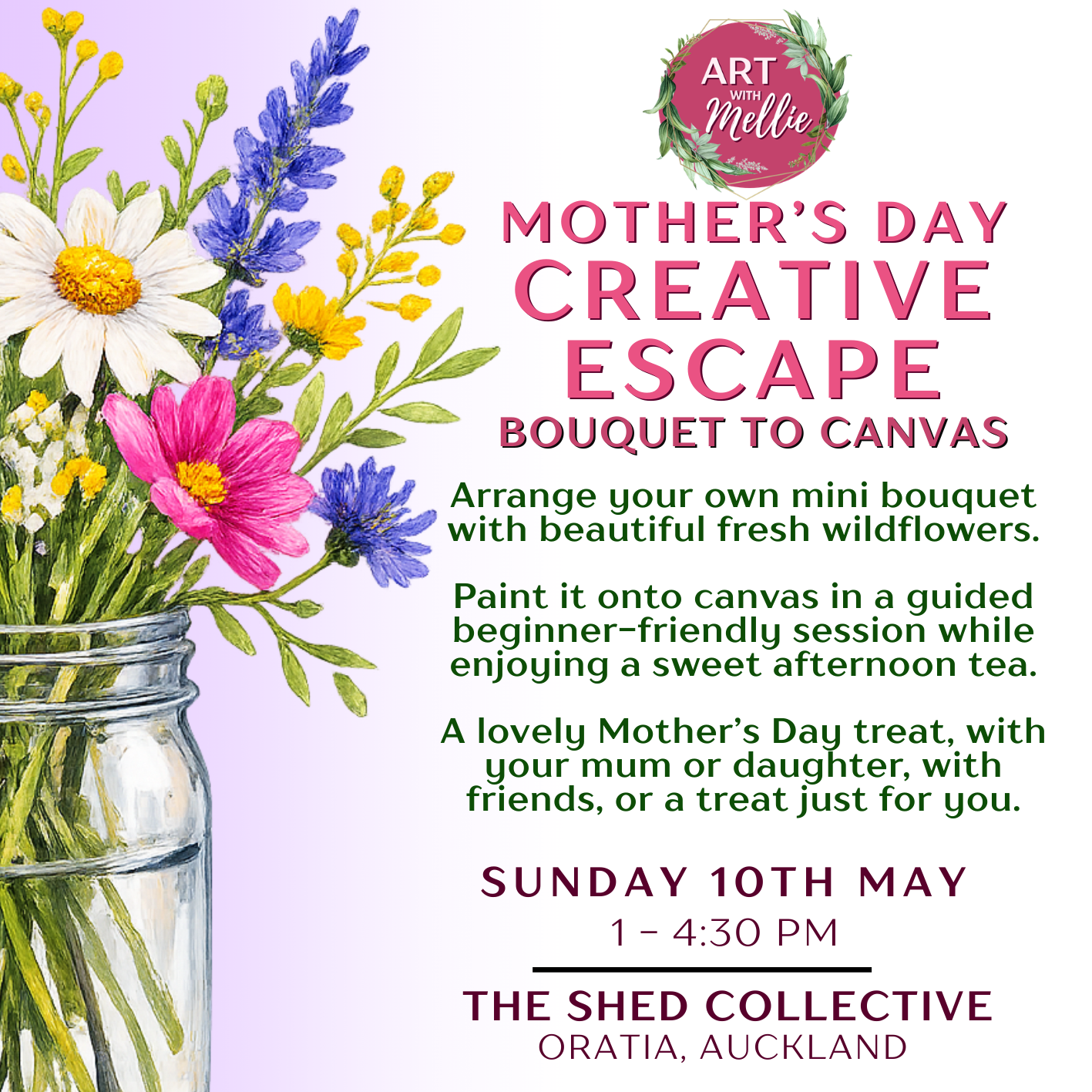 Mother's Day Creative Escape: Bouquet to Canvas