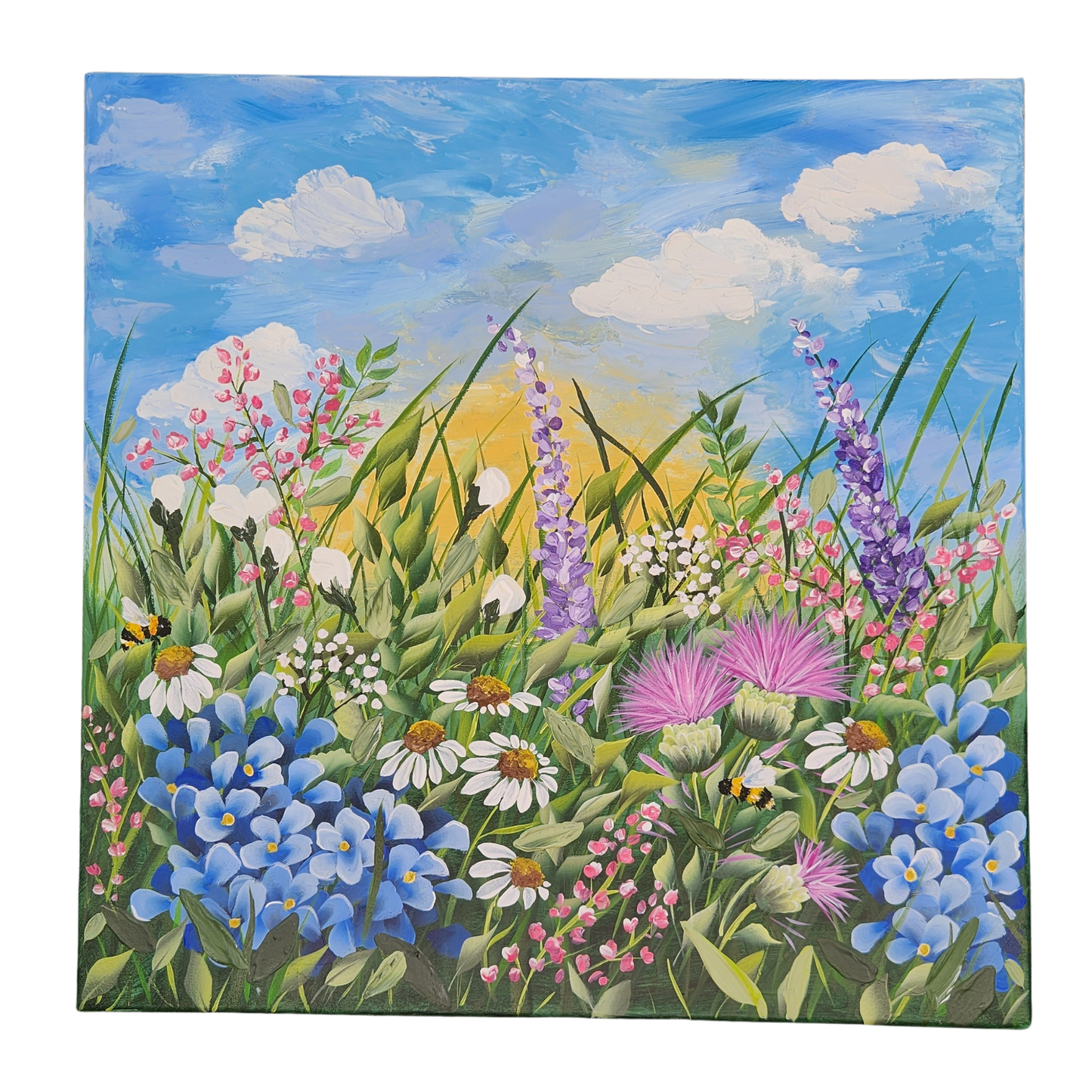 Canvas Square - Handpainted Original 50cm