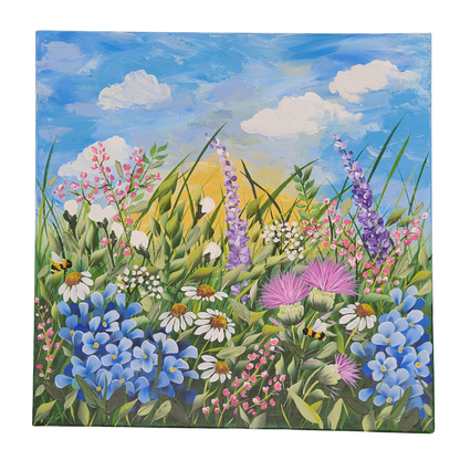 Canvas Square - Handpainted Original 50cm