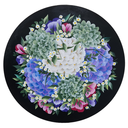 Canvas Round - Handpainted Original 50cm