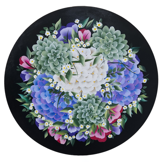 Canvas Round - Handpainted Original 50cm