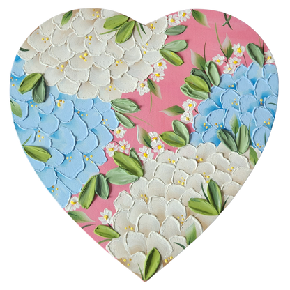 Canvas Heart - Handpainted Textured Original 30cm
