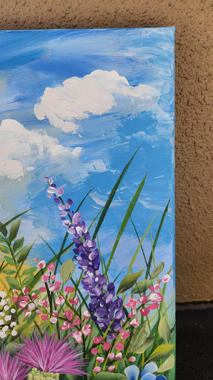Canvas Square - Handpainted Original 50cm