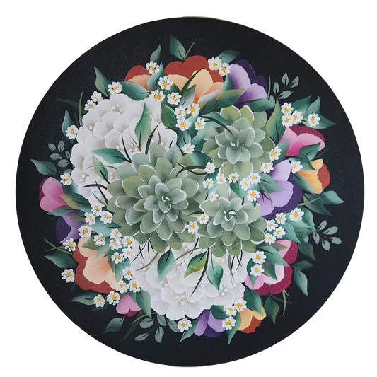 Canvas Round - Handpainted Original 40cm