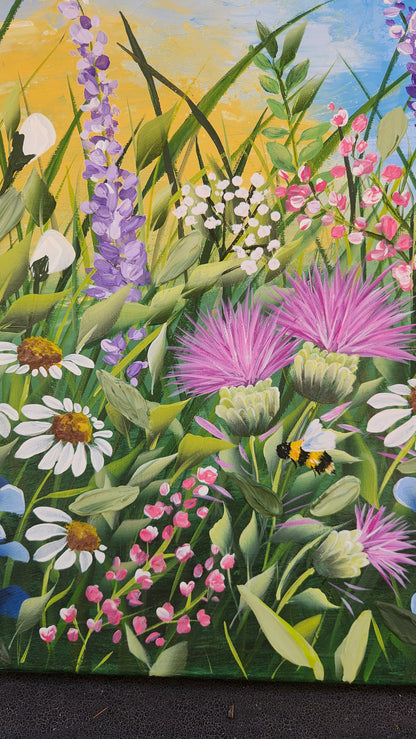 Canvas Square - Handpainted Original 50cm