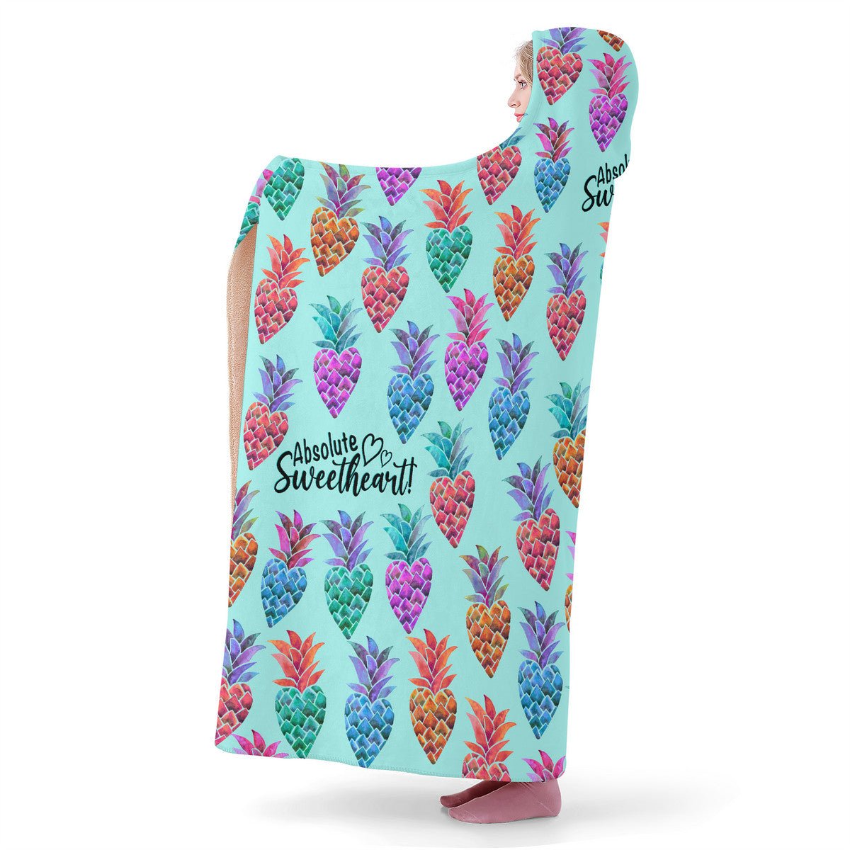 'Pineapple Snugs' Hooded Blanket in Mint - Love Those Blooms