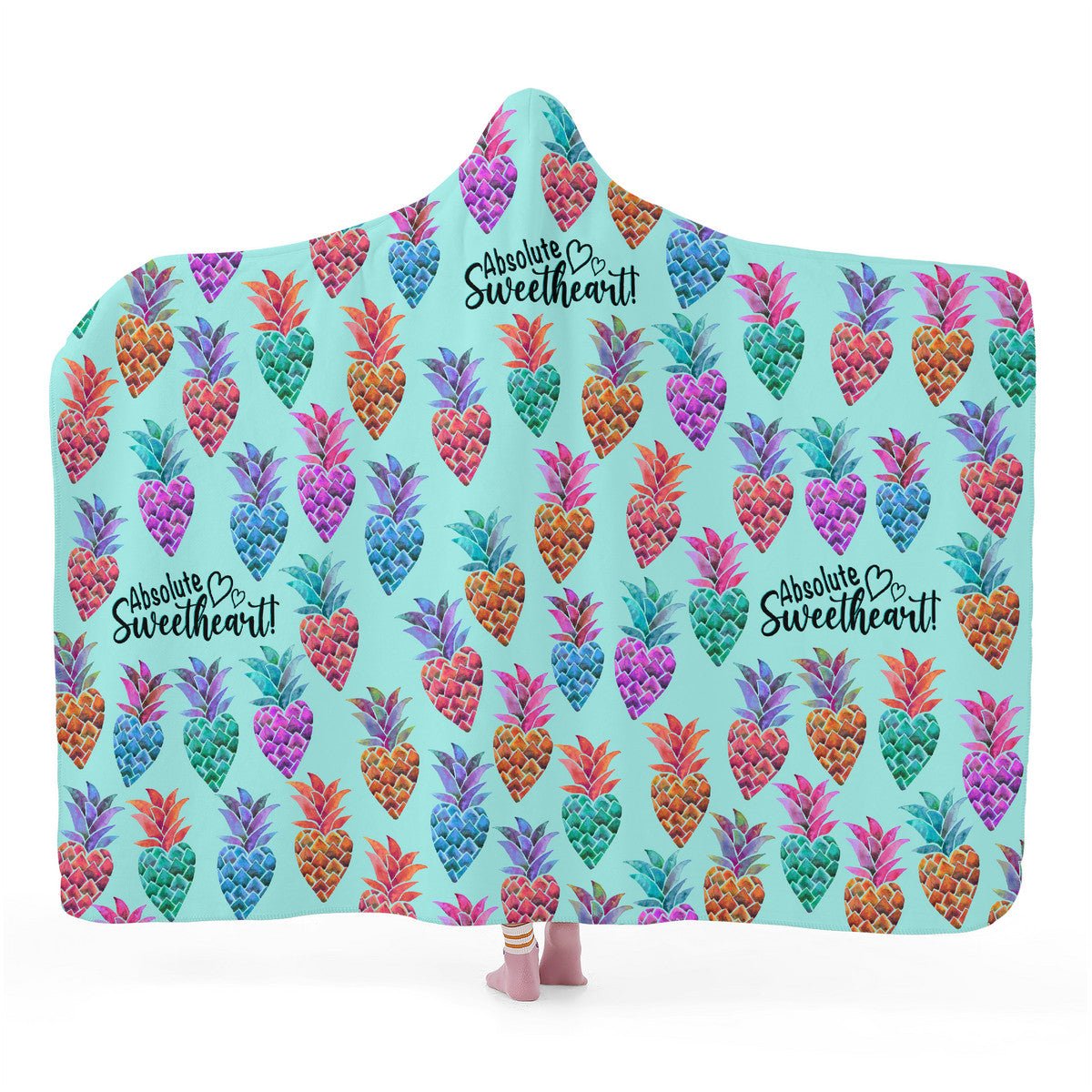 'Pineapple Snugs' Hooded Blanket in Mint - Love Those Blooms