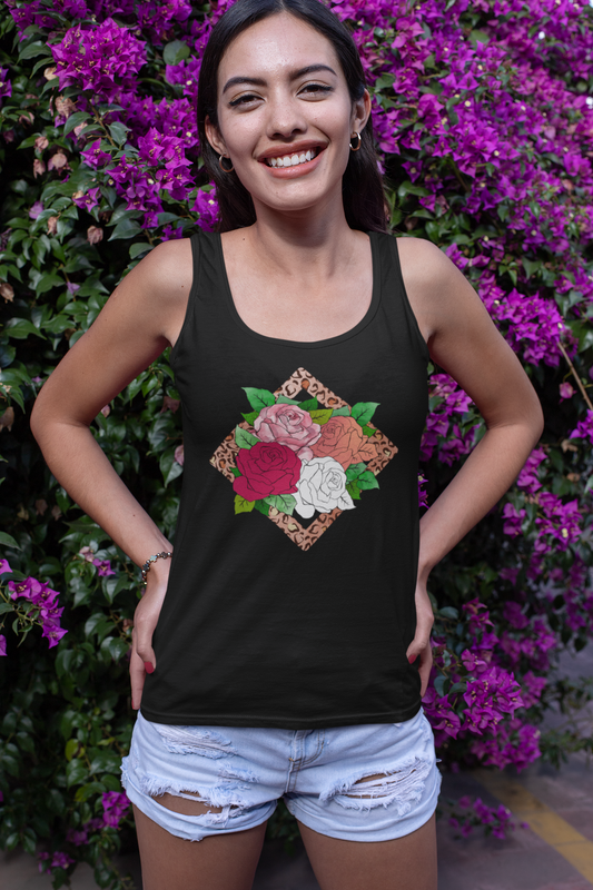 Blooming Wild & Free - Fitted Tank Top